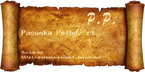 Passeka Pelbárt névjegykártya